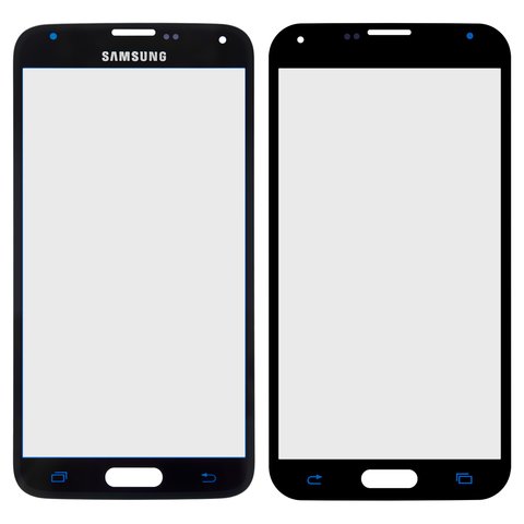 Скло корпуса для Samsung G900F Galaxy S5, G900H Galaxy S5, G900T Galaxy S5, синє