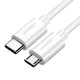 USB кабель UGREEN, USB тип-C, micro-USB тип-B, 150 см, білий, #6957303844197