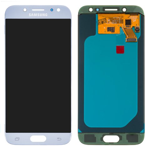 Дисплей для Samsung J530 Galaxy J5 2017 , голубой, без рамки, Оригинал переклеено стекло 