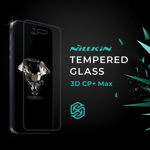 Захисне скло Nillkin 3D CP+ Max для Samsung G965 Galaxy S9 Plus, 0,33 мм 9H, Анти відбитки, Full Screen, чорний, #6902048153561