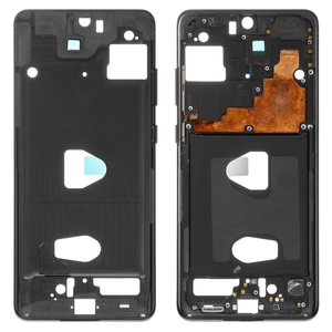 Средняя часть корпуса для Samsung G988 Galaxy S20 Ultra, черная, рамка крепления дисплея, cosmic black