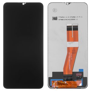Дисплей для Samsung A025F DS Galaxy A02s, M025 Galaxy M02s, черный, без рамки, High Copy, с желтым шлейфом, 160,5x72 mm 