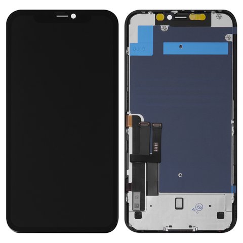 Дисплей для iPhone 11, чорний, з рамкою, Copy, TFT , JK