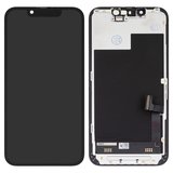 Дисплей для iPhone 13 mini, черный, с рамкой, Оригинал (переклеено стекло)
