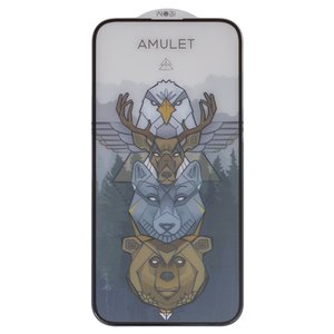 Защитное стекло iNobi Amulet для Apple iPhone 14 Pro Max, Full Glue, Anti Static, без упаковки , черный, cлой клея нанесен по всей поверхности