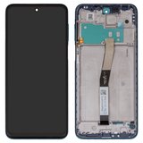 Дисплей для Xiaomi Redmi Note 9 Pro, Redmi Note 9S, синій, з широким обідком, з рамкою, Сopy, In-Cell
