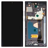 Дисплей для Samsung N985F Galaxy Note 20 Ultra, чорний, з рамкою, High Copy, (OLED)