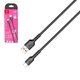 USB кабель SkyDolphin S07T TPE High Elastic Line, USB тип-C, USB тип-A, 100 см, 2,4 А, черный