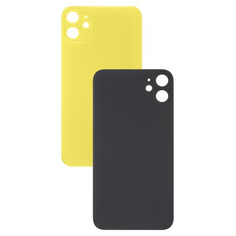 Задняя панель корпуса для iPhone 11, желтая, нужно снять стекло камеры, small hole