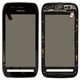 Touchscreen compatible with Nokia 603, (with front panel, black)