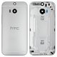 Housing Back Cover compatible with HTC One M8, (silver)