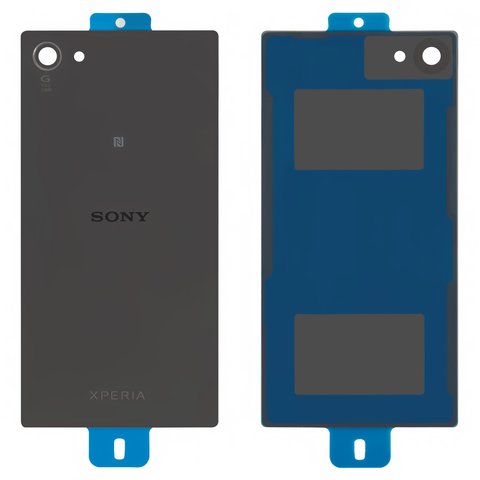 Задняя панель корпуса для Sony E5803 Xperia Z5 Compact Mini, E5823 Xperia Z5 Compact, серая, graphite black