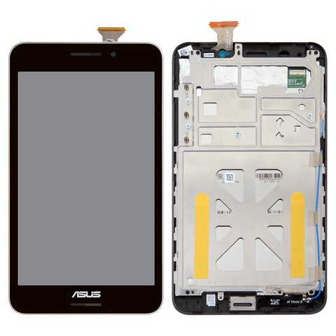 LCD compatible with Asus FonePad 7 ME375, silver, black, with frame 