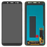 Pantalla LCD puede usarse con Samsung J600 Galaxy J6, negro, sin marco, original (vidrio reemplazado)