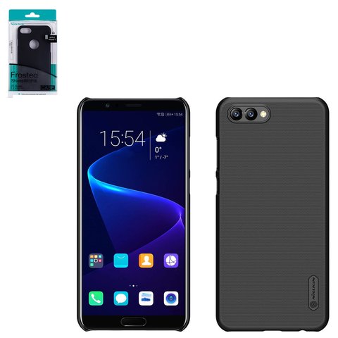 Case Nillkin Super Frosted Shield compatible with Huawei Honor View 10 V10 , black, with support, matt, plastic  #6902048151598