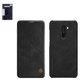 Case Nillkin Qin leather case compatible with Xiaomi Pocophone F1, (black, flip, PU leather, plastic, M1805E10A) #6902048163614