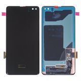 Pantalla LCD puede usarse con Samsung G975 Galaxy S10 Plus, negro, sin marco, original (vidrio reemplazado)