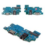 Flat Cable compatible with Samsung A305F/DS Galaxy A30, (headphone connector, charge connector, with microphone, Original, charging board, refurbished)