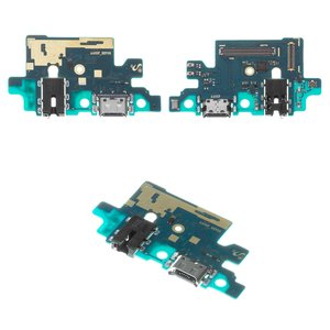 Шлейф для Samsung A405F DS Galaxy A40, коннектора наушников, коннектора зарядки, с микрофоном, Original PRC , плата зарядки