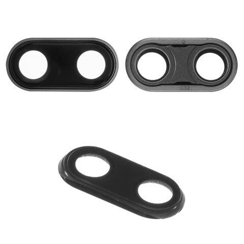 Camera Lens compatible with Huawei P20, black, with frames 