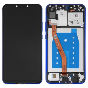 Pantalla LCD puede usarse con Huawei Nova 3i, P Smart Plus, morado, con marco, Original PRC 
