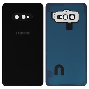 Panel trasero de carcasa puede usarse con Samsung G970 Galaxy S10e; Samsung, negra, con vidrio de cámara