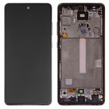 Pantalla LCD puede usarse con Samsung A525 Galaxy A52, A526 Galaxy A52 5G, negro, con marco, Original (PRC)