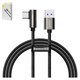 USB Cable Baseus Elbow, (USB type-A, USB type C, 100 cm, 66 W, black) #CATCS-B01