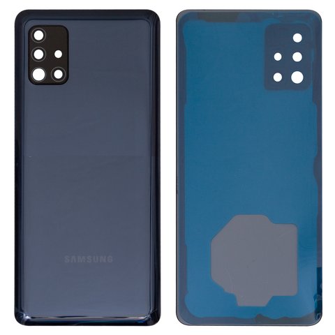 Panel trasero de carcasa puede usarse con Samsung A516F Galaxy A51 5G, negra, con vidrio de cámara