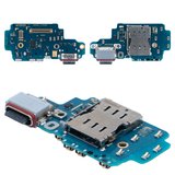 Flat Cable compatible with Samsung S928 Galaxy S24 Ultra, (charge connector, with SIM-connector, with microphone, Original (PRC), charging board)