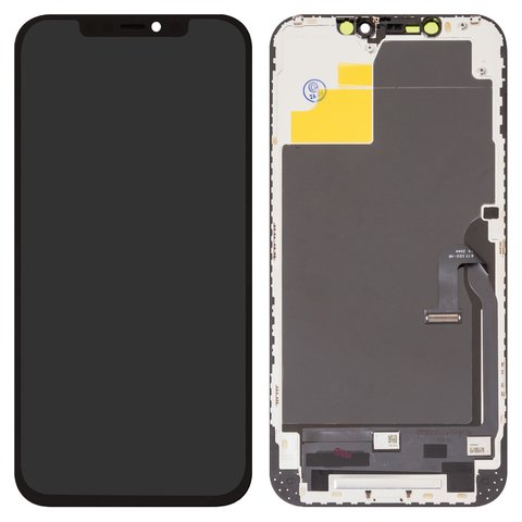 LCD compatible with Apple iPhone 12 Pro Max, black, with frame, AAA, TFT , ZY, LTPS HD+ 