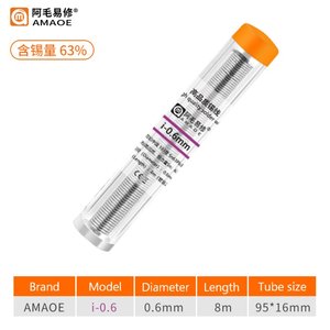 Solder Amaoe 6337 I, Sn 63% , Pb 37%, 0,6 mm, 8 m 