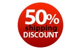 50% discount on shipping worldwide!