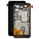 LCD compatible with Nokia 530 Lumia, (black, with frame)