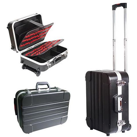 Heavy duty ABS cases Pro'sKit TC 311 with wheels and telescoping handle