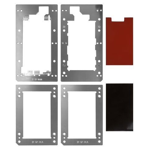 LCD Module Mould compatible with Apple iPhone 6 Plus; YMJ 3 01, for OCA film gluing,  to glue glass in a frame, set 