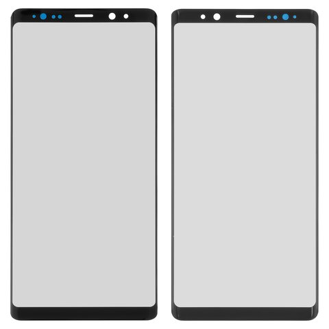 Housing Glass compatible with Samsung N950F Galaxy Note 8, N950FD Galaxy Note 8 Duos, black 