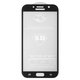 Tempered Glass Screen Protector All Spares compatible with Samsung A720F Galaxy A7 (2017), (5D Full Glue, black, the layer of glue is applied to the entire surface of the glass)