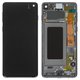 LCD compatible with Samsung G973 Galaxy S10, (black, with frame, Original (PRC), original glass)