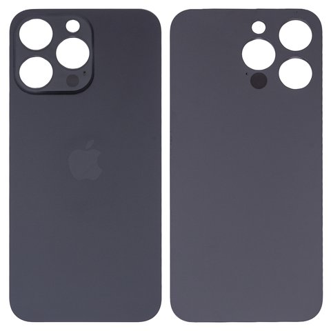 Housing Back Cover compatible with iPhone 15 Pro Max, black, no need to remove the camera glass, HC, big hole