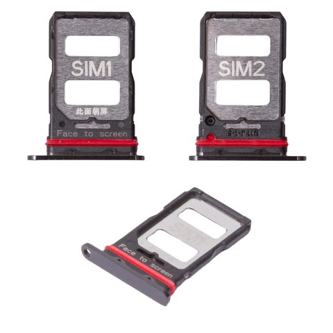 Держатель SIM карты для Xiaomi Poco F6 Pro, черный, black
