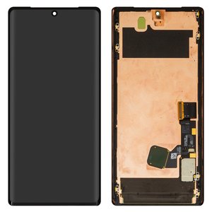 LCD compatible with Google Pixel 6 Pro, black, with frame, original change glass  , GLUOG, G8VOU 