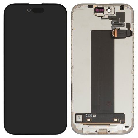 LCD compatible with iPhone Air, black, with frame, change glass 