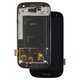 Pantalla LCD puede usarse con Samsung I9300 Galaxy S3, negro, con marco, original (vidrio reemplazado)