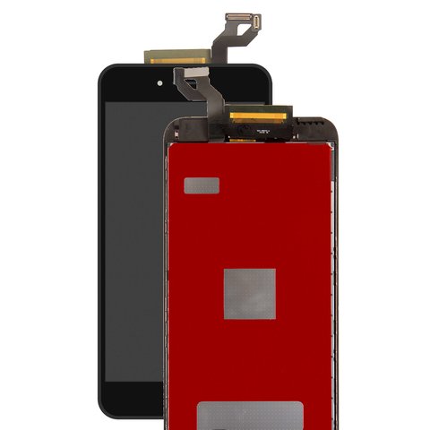Pantalla LCD puede usarse con Apple iPhone 6S Plus, negro, con marco, PRC
