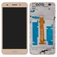 Pantalla LCD puede usarse con Huawei Y6 II, dorado, con marco, Original (PRC), CAM-L21
