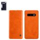 Funda Nillkin Qin leather case puede usarse con Samsung G975 Galaxy S10 Plus, marrón, libro, plástico, cuero PU, #6902048171589