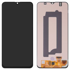 Pantalla LCD puede usarse con Samsung A307 Galaxy A30s, negro, sin marco, High Copy, con borde ancho, OLED 