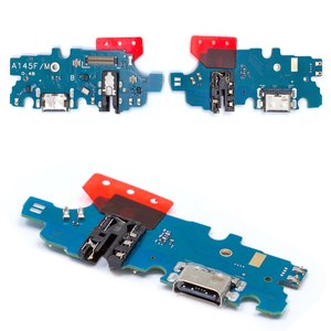 Cable flex puede usarse con Samsung A145 Galaxy A14, del conector de carga, del conector de auriculares, con micrófono, placa del cargador