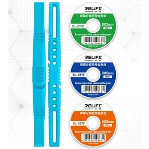 Hilo para separar el vidrio RELIFE RL 059 Plus, 0.08 mm, 0.05 mm, 0.03 mm, 100 m, 5 in 1